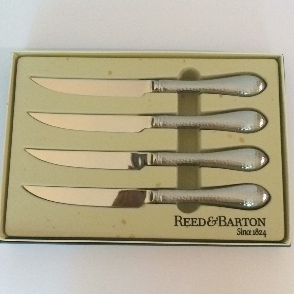 Reed & Barton Hammered Antique Steak Knives
